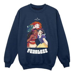 Disney - Sweat PRINCESS FEARLESS - Fille (Bleu marine)