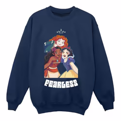 Disney - Sweat PRINCESS FEARLESS - Fille (Bleu marine)