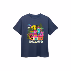 Disney - T-shirt ENCANTO MANY HOUSES - Garçon (Bleu marine)
