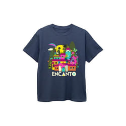 Disney - T-shirt ENCANTO MANY HOUSES - Garçon (Bleu marine)
