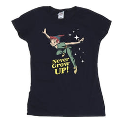 Disney - T-shirt NEVER GROW UP - Femme (Bleu marine)