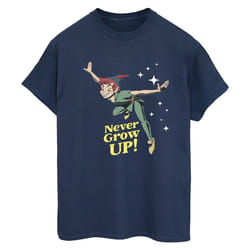 Disney - T-shirt NEVER GROW UP - Femme (Bleu marine)