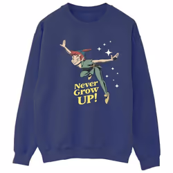 Disney - Sweat NEVER GROW UP - Femme (Bleu marine)
