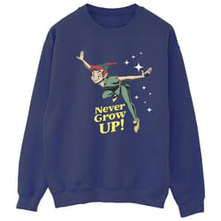 Disney - Sweat NEVER GROW UP - Femme (Bleu marine)
