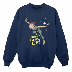 Disney - Sweat NEVER GROW UP - Garçon (Bleu marine)