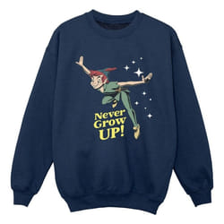 Disney - Sweat NEVER GROW UP - Garçon (Bleu marine)
