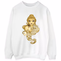 Disney - Sweat BEAUTY AND THE BEAST NEVER JUDGE - Homme (Blanc)