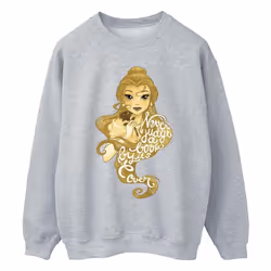 Disney - Sweat BEAUTY AND THE BEAST NEVER JUDGE - Homme (Gris chiné)