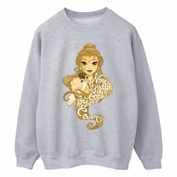 Disney - Sweat BEAUTY AND THE BEAST NEVER JUDGE - Homme (Gris chiné)