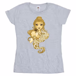 Disney - T-shirt BEAUTY AND THE BEAST NEVER JUDGE - Femme (Gris chiné)