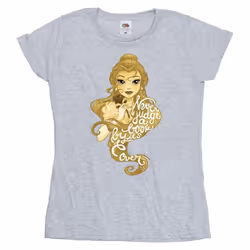Disney - T-shirt BEAUTY AND THE BEAST NEVER JUDGE - Femme (Gris chiné)