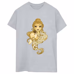 Disney - T-shirt BEAUTY AND THE BEAST NEVER JUDGE - Femme (Gris chiné)