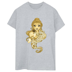Disney - T-shirt BEAUTY AND THE BEAST NEVER JUDGE - Femme (Gris chiné)