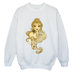 Disney - Sweat BEAUTY AND THE BEAST NEVER JUDGE - Garçon (Blanc)