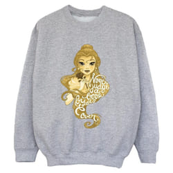 Disney - Sweat BEAUTY AND THE BEAST NEVER JUDGE - Garçon (Gris chiné)