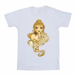 Disney - T-shirt BEAUTY AND THE BEAST NEVER JUDGE - Fille (Blanc)