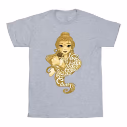 Disney - T-shirt BEAUTY AND THE BEAST NEVER JUDGE - Fille (Gris chiné)