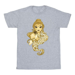 Disney - T-shirt BEAUTY AND THE BEAST NEVER JUDGE - Fille (Gris chiné)