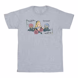 Disney - T-shirt ALICE IN WONDERLAND WHAT KIND OF GARDEN - Homme (Gris chiné)