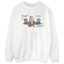 Disney - Sweat ALICE IN WONDERLAND WHAT KIND OF GARDEN - Homme (Blanc)