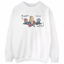 Disney - Sweat ALICE IN WONDERLAND WHAT KIND OF GARDEN - Homme (Blanc)
