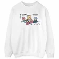 Disney - Sweat ALICE IN WONDERLAND WHAT KIND OF GARDEN - Homme (Blanc)