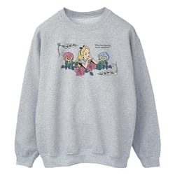 Disney - Sweat ALICE IN WONDERLAND WHAT KIND OF GARDEN - Homme (Gris chiné)