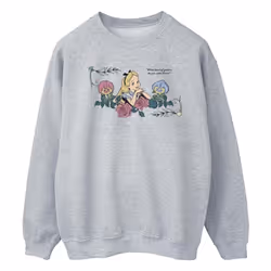 Disney - Sweat ALICE IN WONDERLAND WHAT KIND OF GARDEN - Homme (Gris chiné)