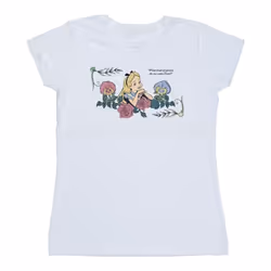 Disney - T-shirt ALICE IN WONDERLAND WHAT KIND OF GARDEN - Femme (Blanc)