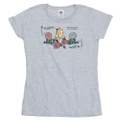 Disney - T-shirt ALICE IN WONDERLAND WHAT KIND OF GARDEN - Femme (Gris chiné)