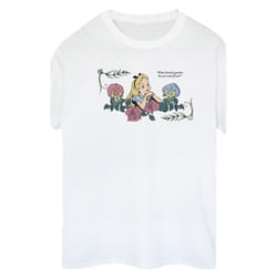 Disney - T-shirt ALICE IN WONDERLAND WHAT KIND OF GARDEN - Femme (Blanc)