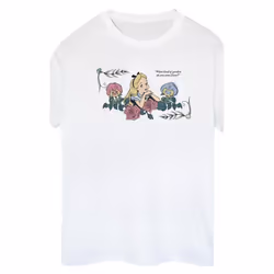 Disney - T-shirt ALICE IN WONDERLAND WHAT KIND OF GARDEN - Femme (Blanc)