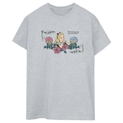 Disney - T-shirt ALICE IN WONDERLAND WHAT KIND OF GARDEN - Femme (Gris chiné)