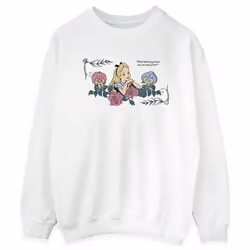 Disney - Sweat ALICE IN WONDERLAND WHAT KIND OF GARDEN - Femme (Blanc)