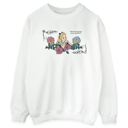 Disney - Sweat ALICE IN WONDERLAND WHAT KIND OF GARDEN - Femme (Blanc)