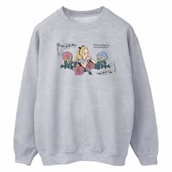 Disney - Sweat ALICE IN WONDERLAND WHAT KIND OF GARDEN - Femme (Gris chiné)