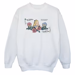 Disney - Sweat ALICE IN WONDERLAND WHAT KIND OF GARDEN - Garçon (Blanc)
