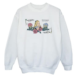 Disney - Sweat ALICE IN WONDERLAND WHAT KIND OF GARDEN - Garçon (Blanc)