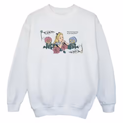 Disney - Sweat ALICE IN WONDERLAND WHAT KIND OF GARDEN - Garçon (Blanc)