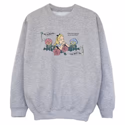 Disney - Sweat ALICE IN WONDERLAND WHAT KIND OF GARDEN - Garçon (Gris chiné)
