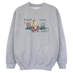 Disney - Sweat ALICE IN WONDERLAND WHAT KIND OF GARDEN - Garçon (Gris chiné)