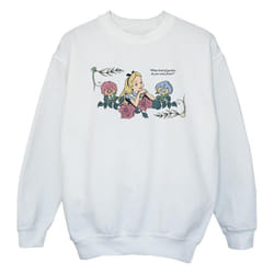 Disney - Sweat ALICE IN WONDERLAND WHAT KIND OF GARDEN - Fille (Blanc)
