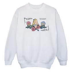 Disney - Sweat ALICE IN WONDERLAND WHAT KIND OF GARDEN - Fille (Blanc)
