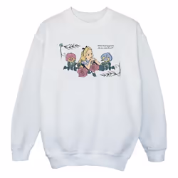 Disney - Sweat ALICE IN WONDERLAND WHAT KIND OF GARDEN - Fille (Blanc)