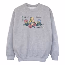 Disney - Sweat ALICE IN WONDERLAND WHAT KIND OF GARDEN - Fille (Gris chiné)