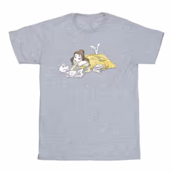 Disney - T-shirt BEAUTY AND THE BEAST - Fille (Gris chiné)