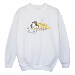 Disney - Sweat BEAUTY AND THE BEAST - Fille (Blanc)