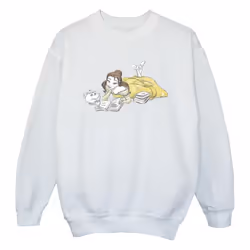 Disney - Sweat BEAUTY AND THE BEAST - Fille (Blanc)