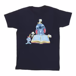 Disney - T-shirt READING READING A BOOK - Homme (Bleu marine)