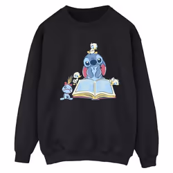 Disney - Sweat READING READING A BOOK - Femme (Noir)